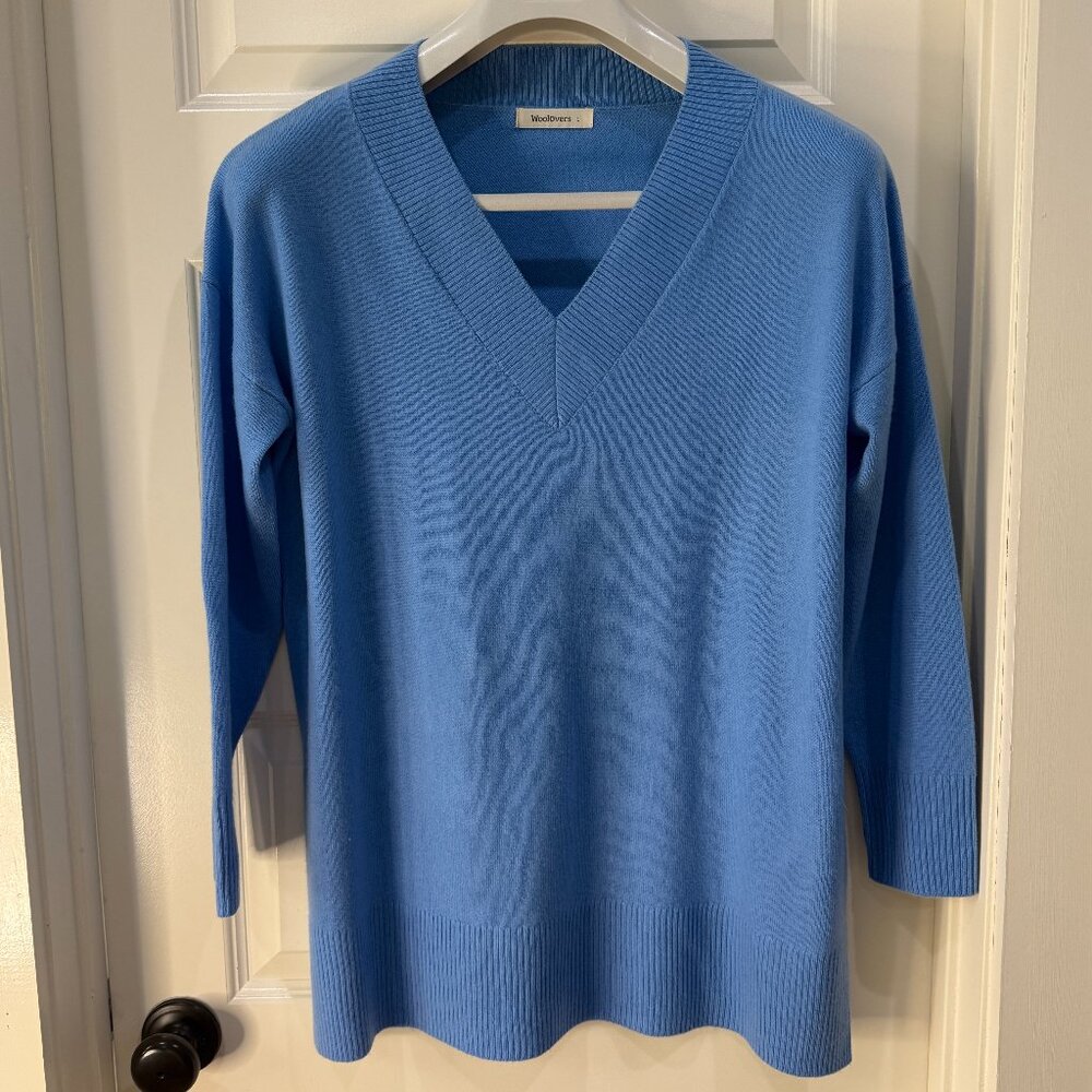 V-neck Tunic Top by WoolOvers - Merino/Cashmere blend size L